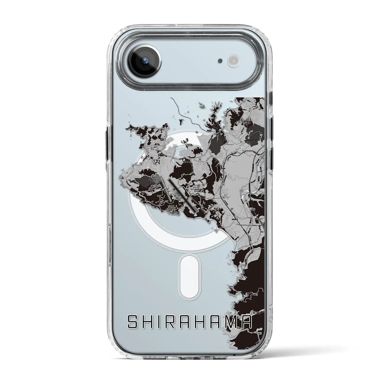 【白浜(和歌山県)】地図柄iPhoneケース(MagSafeタイプ)