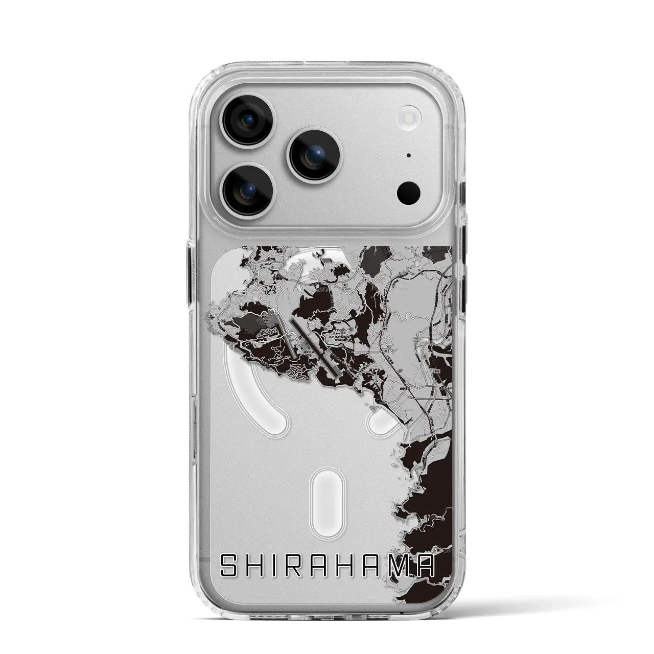 【白浜(和歌山県)】地図柄iPhoneケース(MagSafeタイプ)