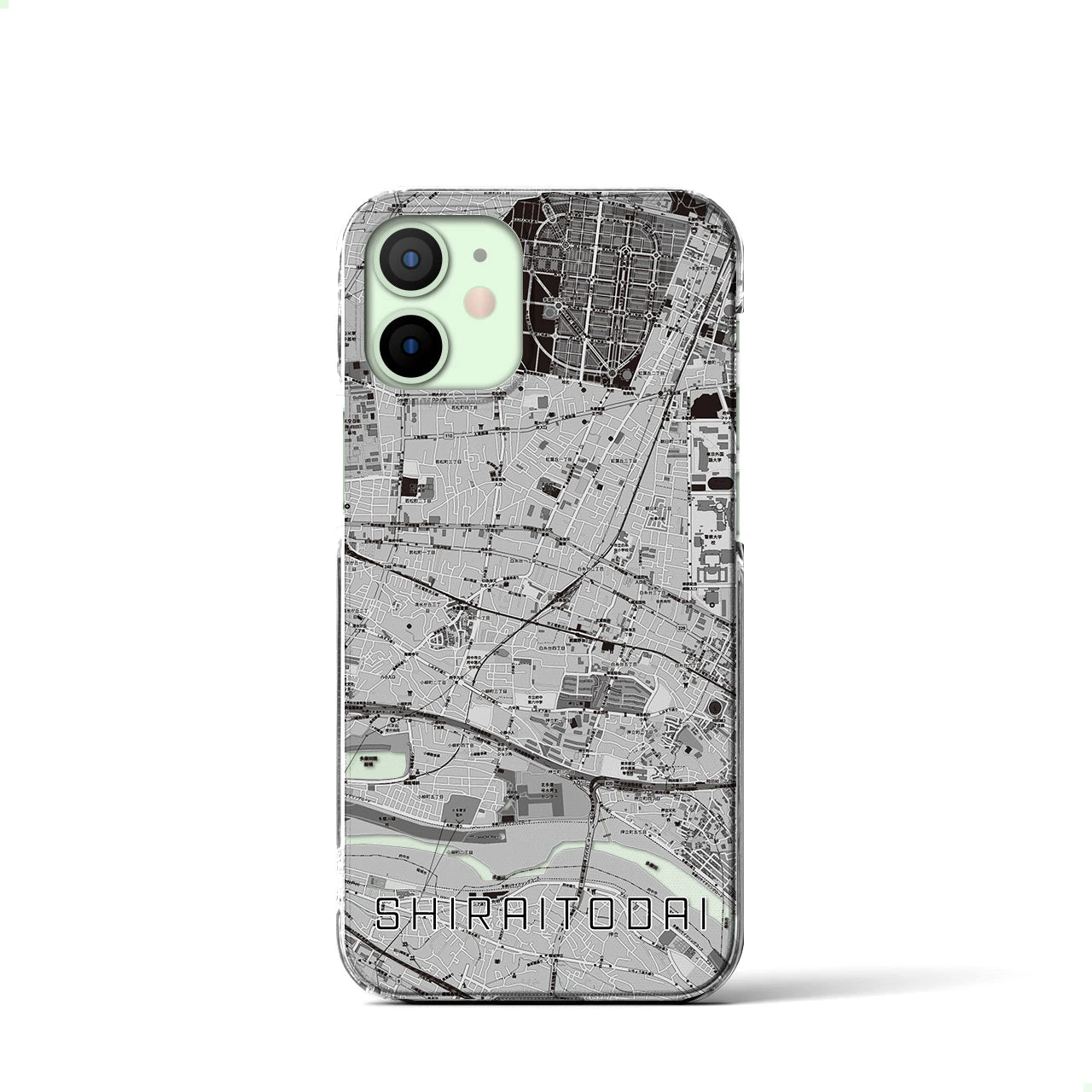 【白糸台(東京都)】地図柄iPhoneケース(クリアタイプ)