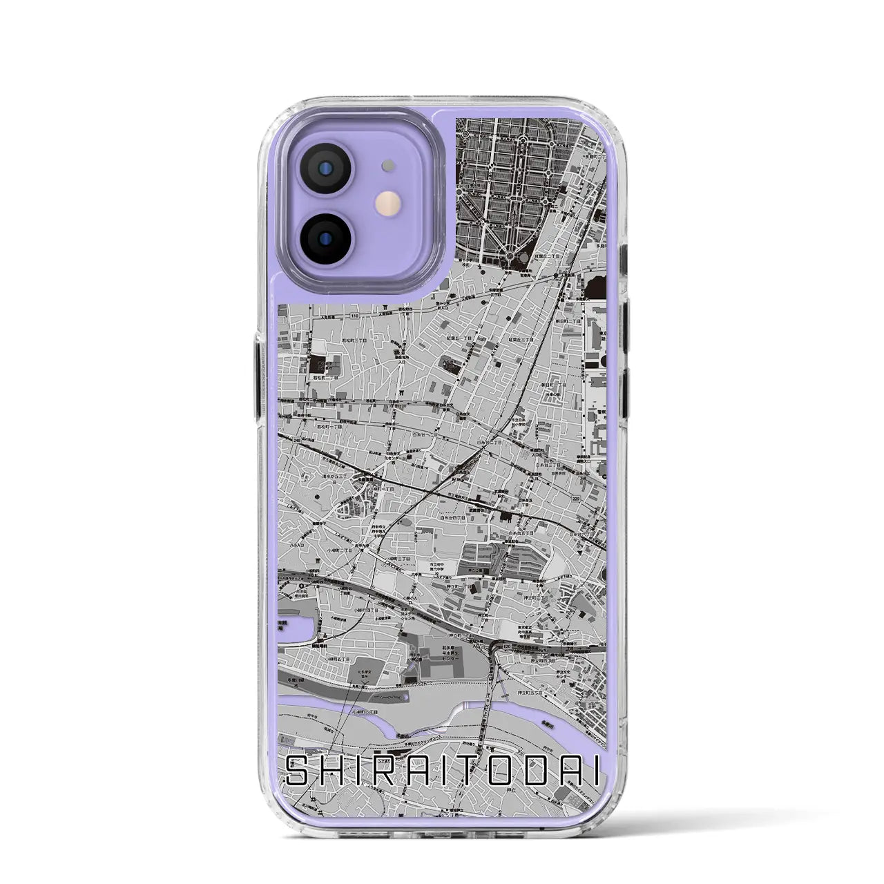 【白糸台(東京都)】地図柄iPhoneケース(MagSafeタイプ)