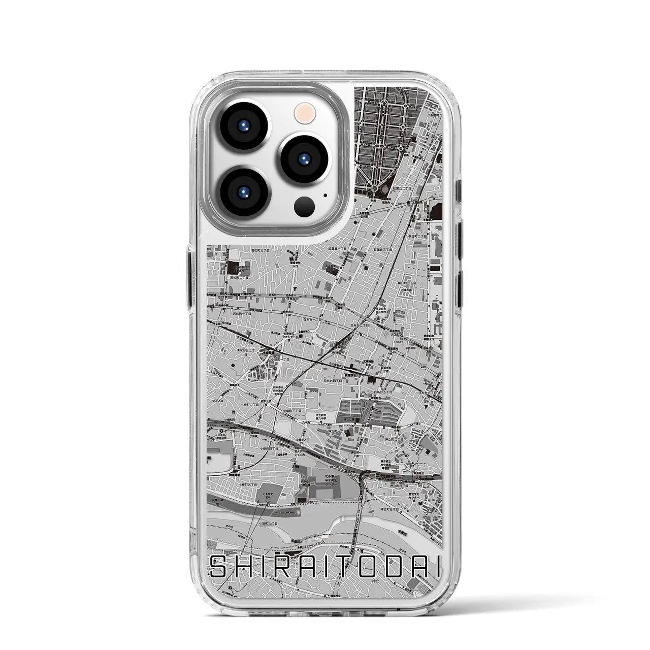 【白糸台(東京都)】地図柄iPhoneケース(MagSafeタイプ)