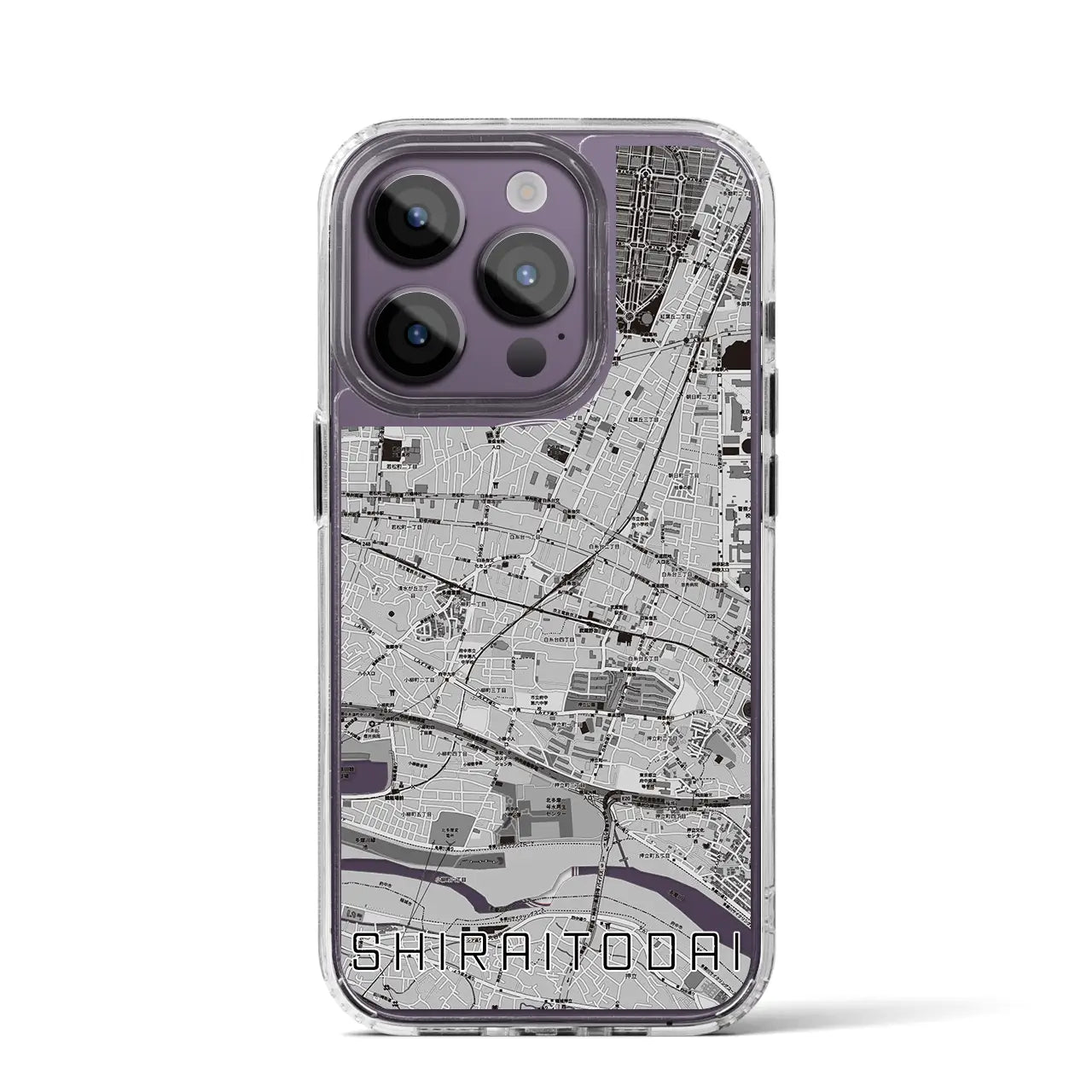【白糸台(東京都)】地図柄iPhoneケース(MagSafeタイプ)