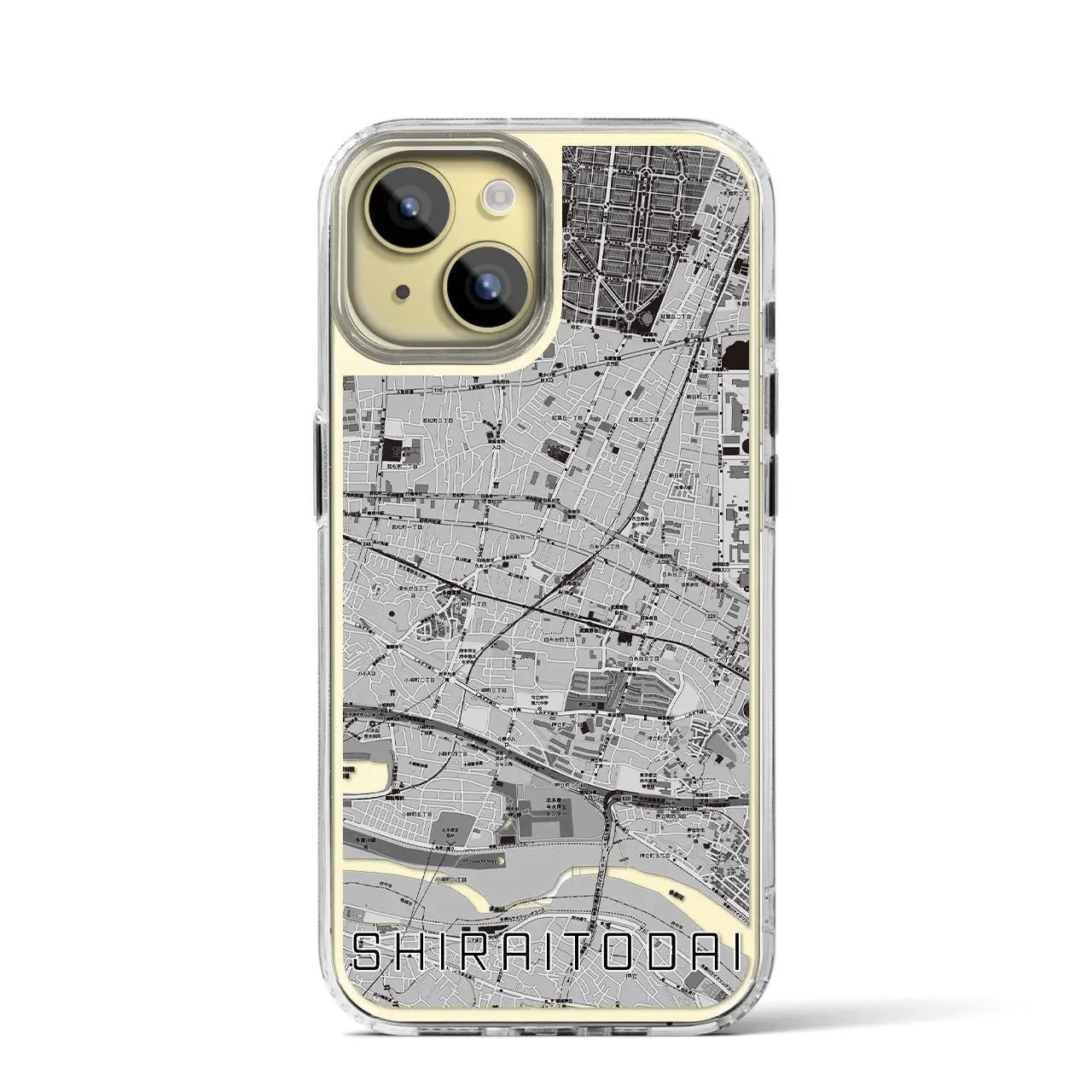 【白糸台(東京都)】地図柄iPhoneケース(MagSafeタイプ)