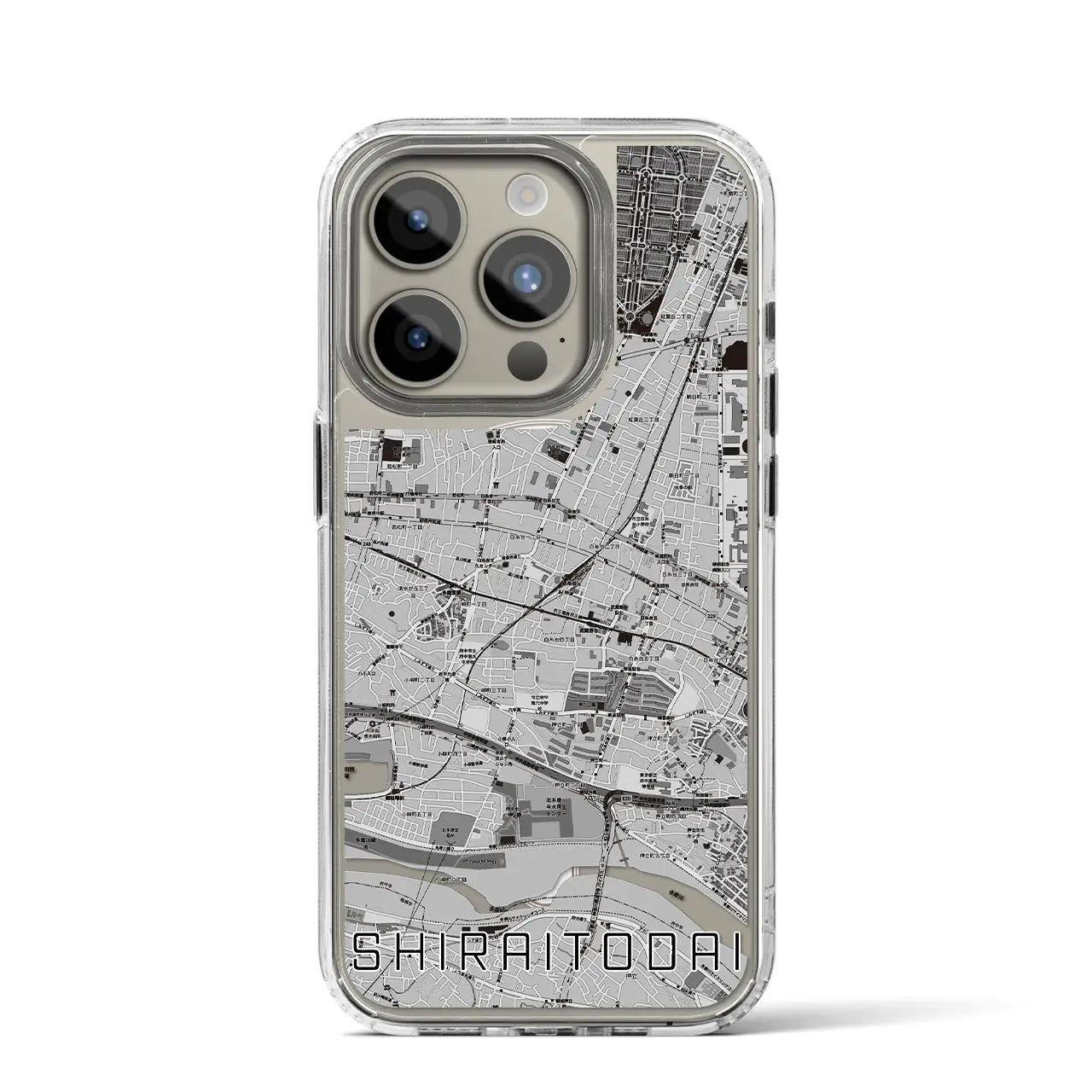 【白糸台(東京都)】地図柄iPhoneケース(MagSafeタイプ)
