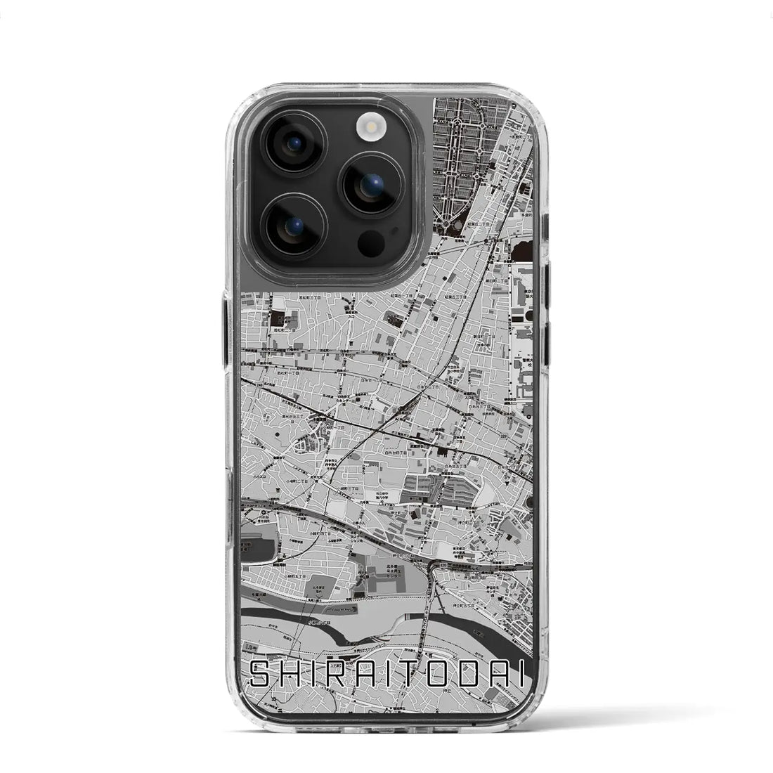 【白糸台(東京都)】地図柄iPhoneケース(MagSafeタイプ)