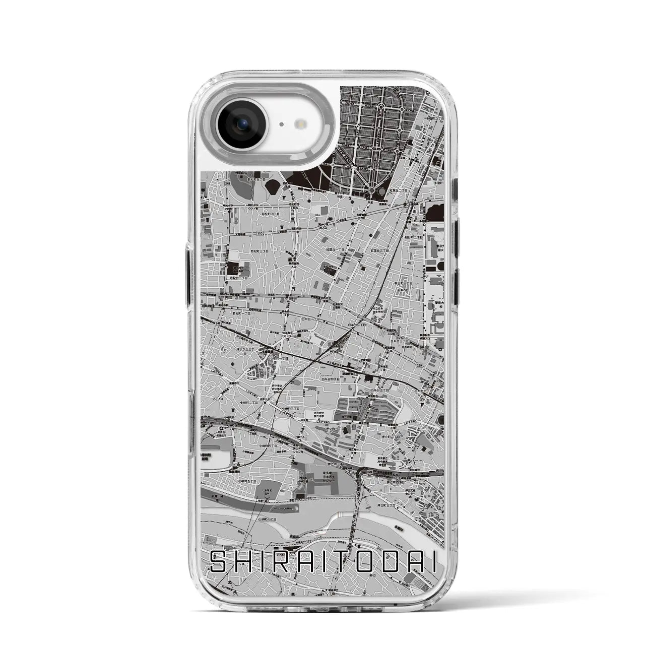 【白糸台(東京都)】地図柄iPhoneケース(MagSafeタイプ)