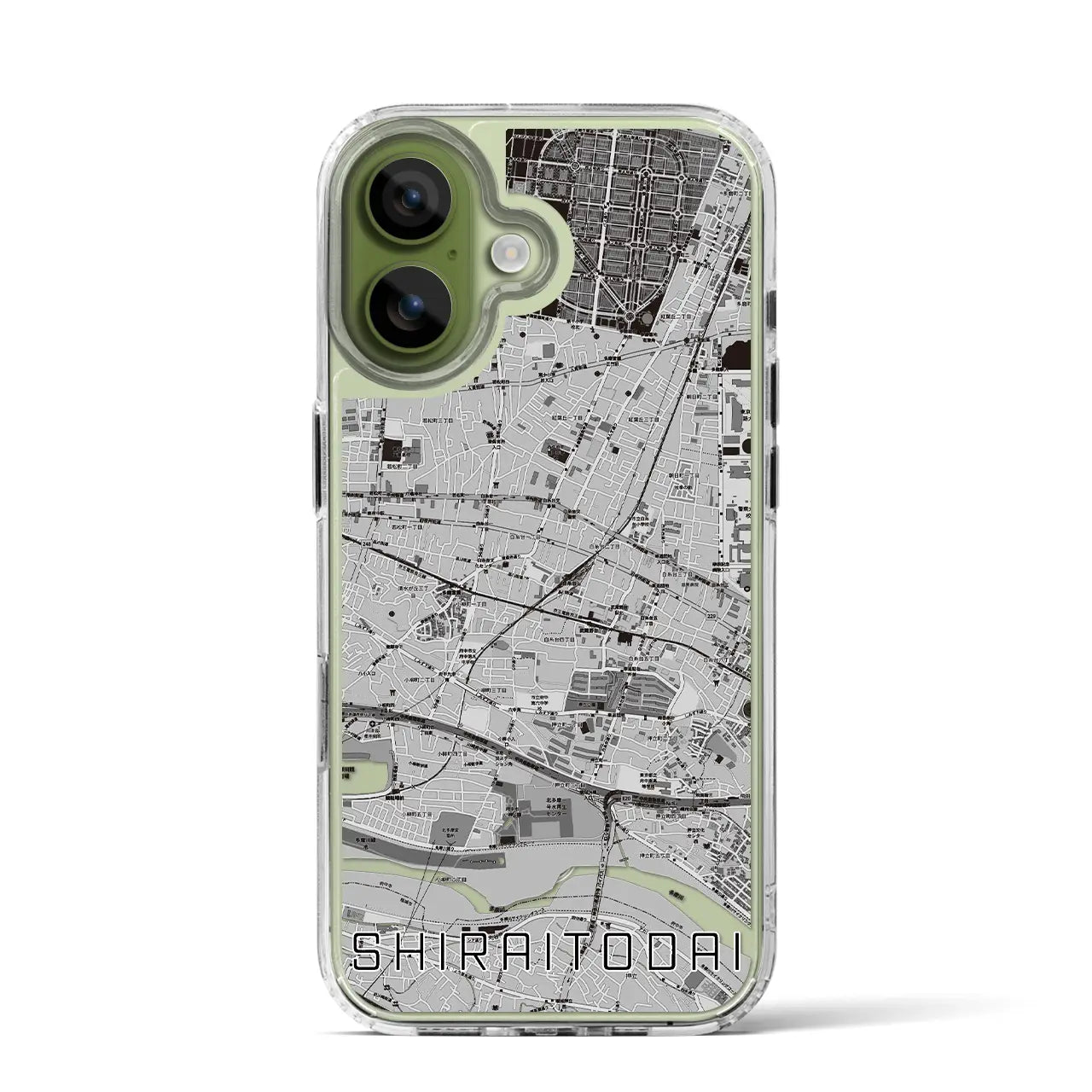 【白糸台(東京都)】地図柄iPhoneケース(MagSafeタイプ)