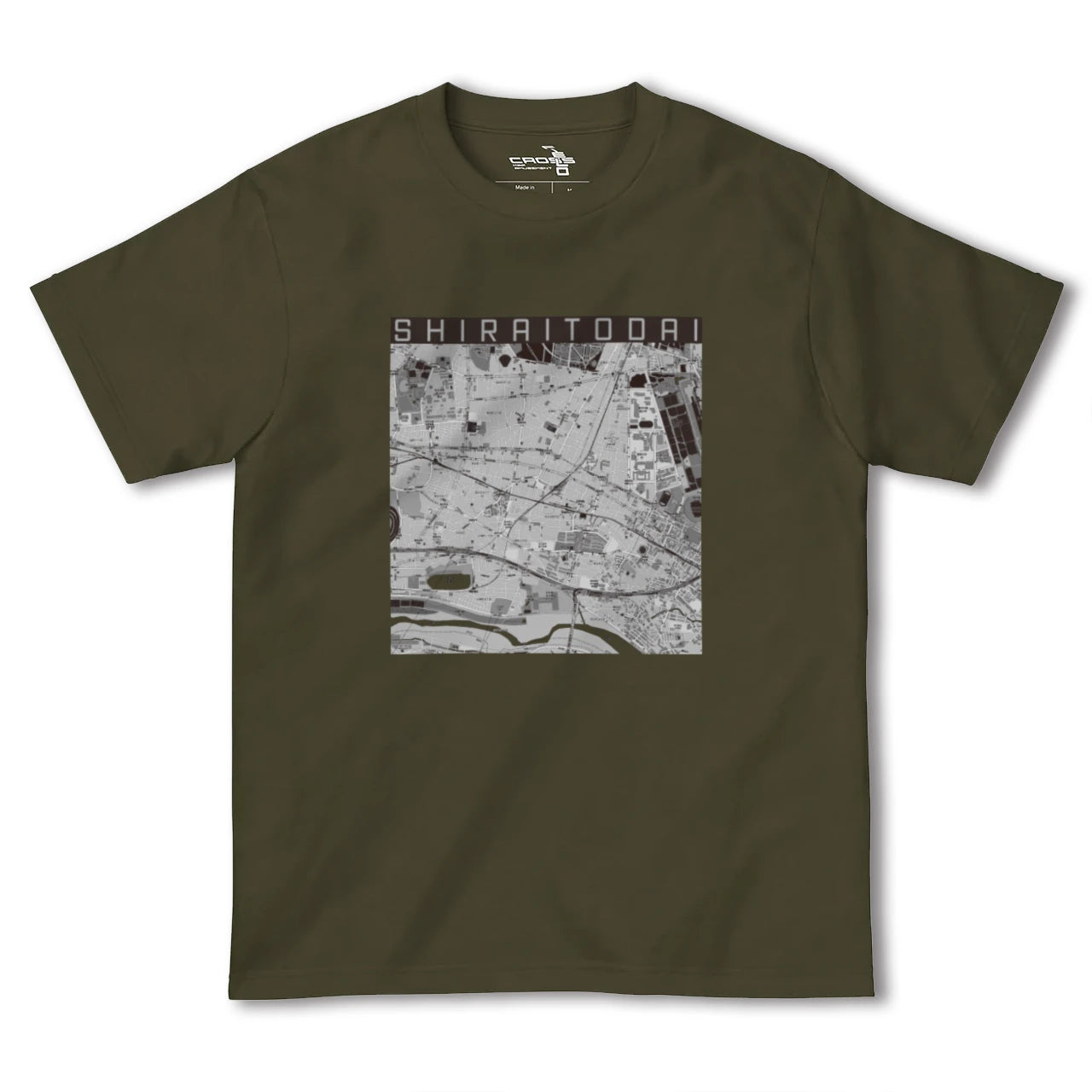 【白糸台(東京都)】地図柄ヘビーウェイトTシャツ