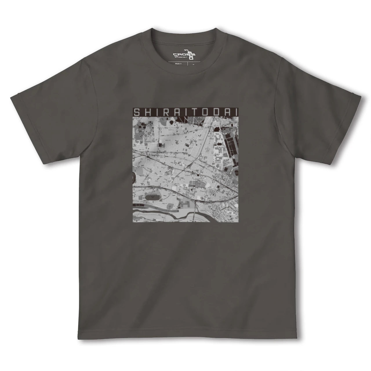 【白糸台(東京都)】地図柄ヘビーウェイトTシャツ