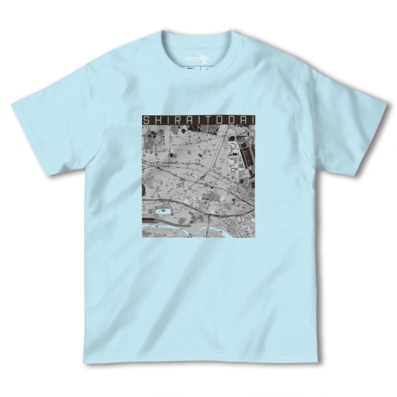 【白糸台(東京都)】地図柄ヘビーウェイトTシャツ