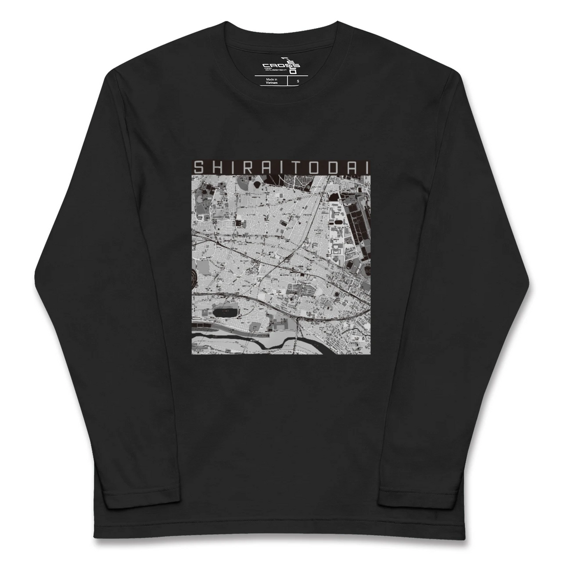 【白糸台(東京都)】地図柄ロングスリーブTシャツ