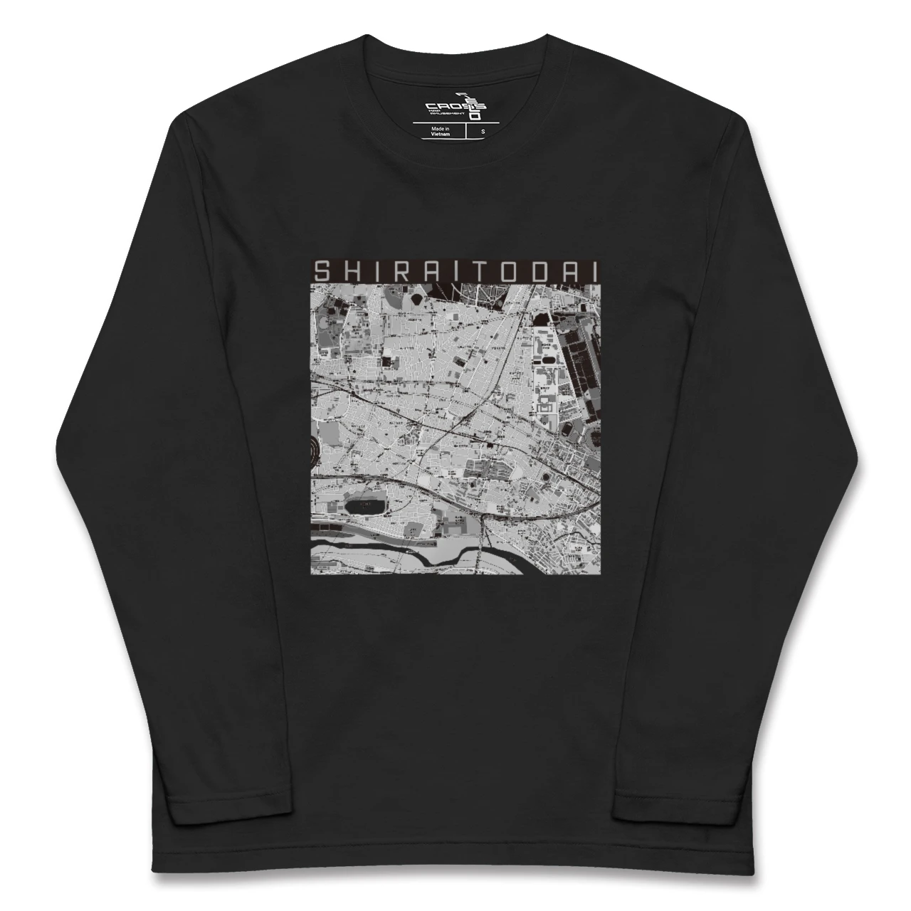 【白糸台(東京都)】地図柄ロングスリーブTシャツ