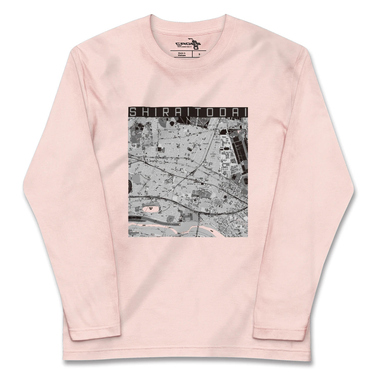 【白糸台(東京都)】地図柄ロングスリーブTシャツ