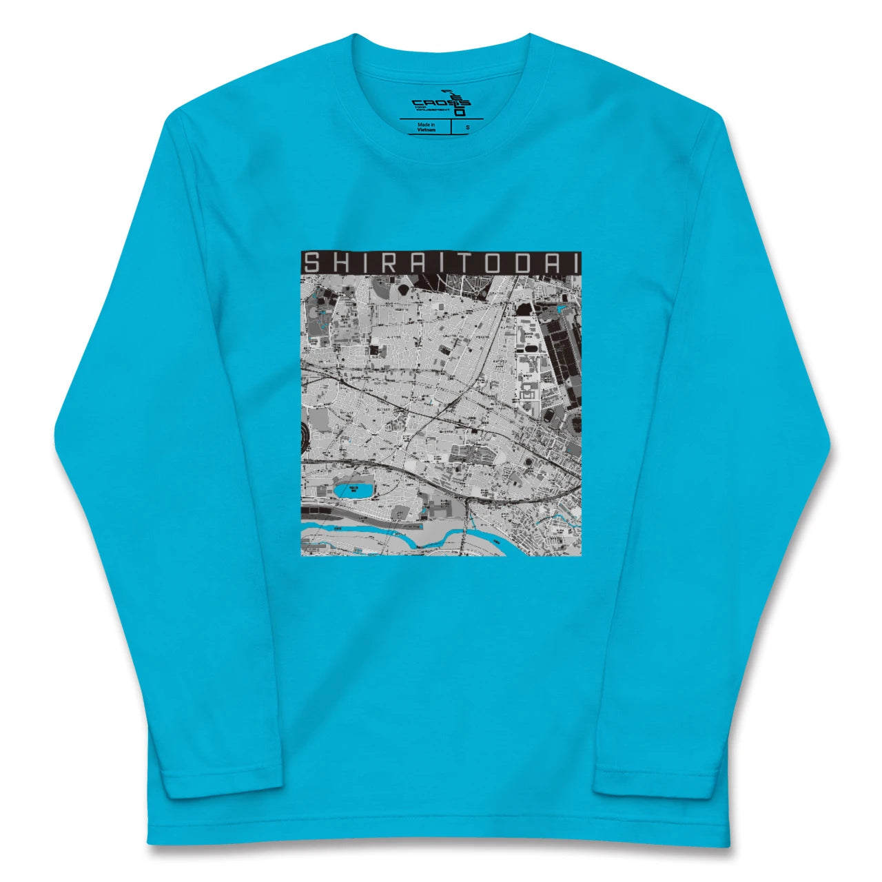 【白糸台(東京都)】地図柄ロングスリーブTシャツ