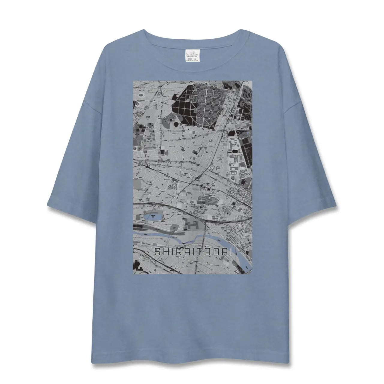 【白糸台(東京都)】地図柄ビッグシルエットTシャツ