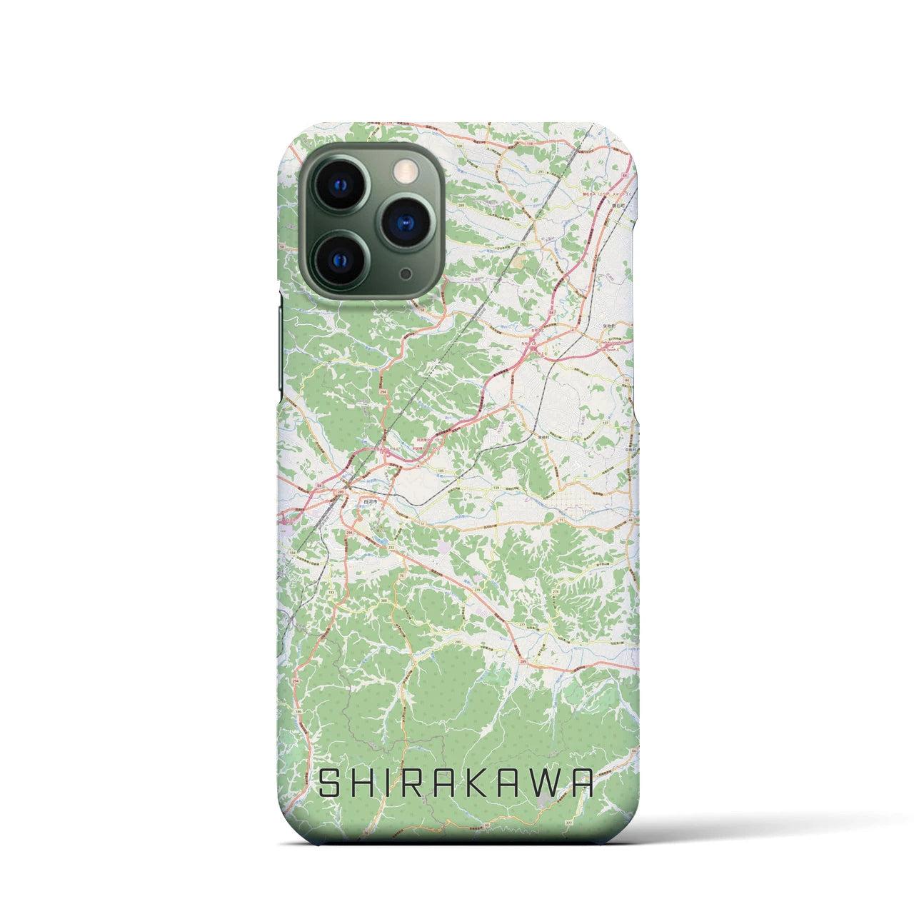 【白河(福島県)】地図柄iPhoneケース(バックカバータイプ)
