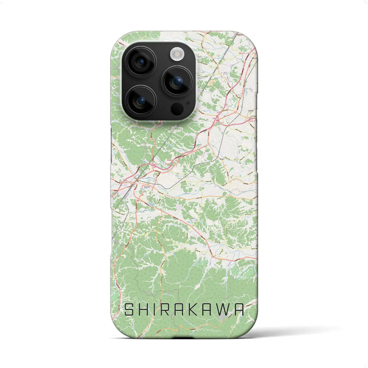 【白河(福島県)】地図柄iPhoneケース(バックカバータイプ)