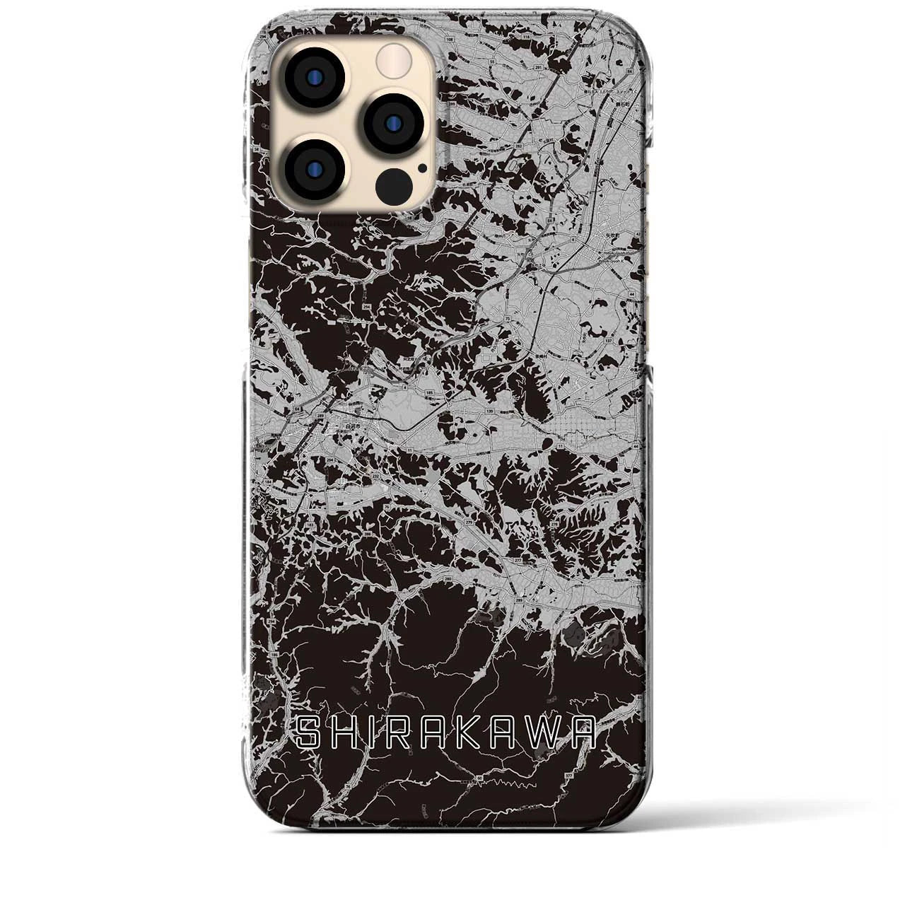 【白河(福島県)】地図柄iPhoneケース(クリアタイプ)