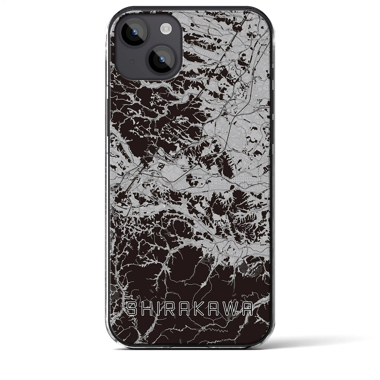 【白河(福島県)】地図柄iPhoneケース(クリアタイプ)