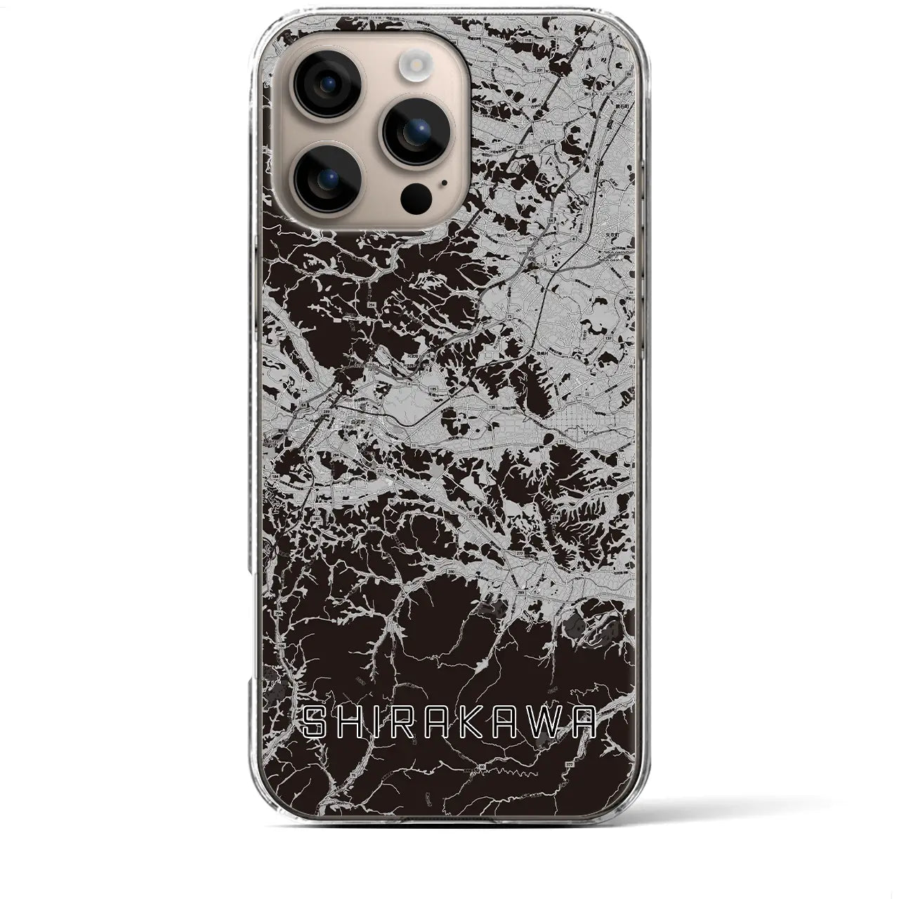 【白河(福島県)】地図柄iPhoneケース(クリアタイプ)