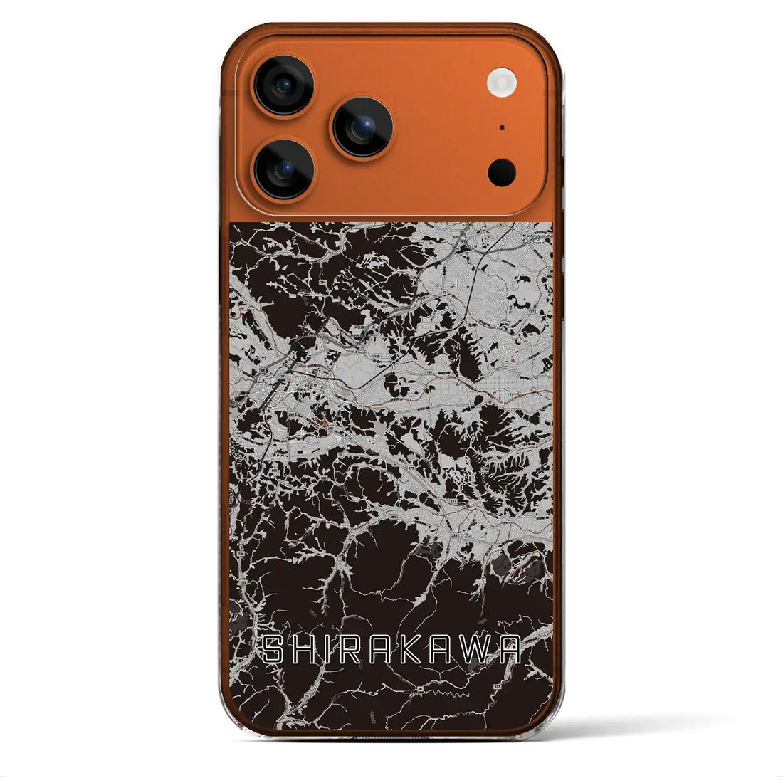 【白河(福島県)】地図柄iPhoneケース(クリアタイプ)