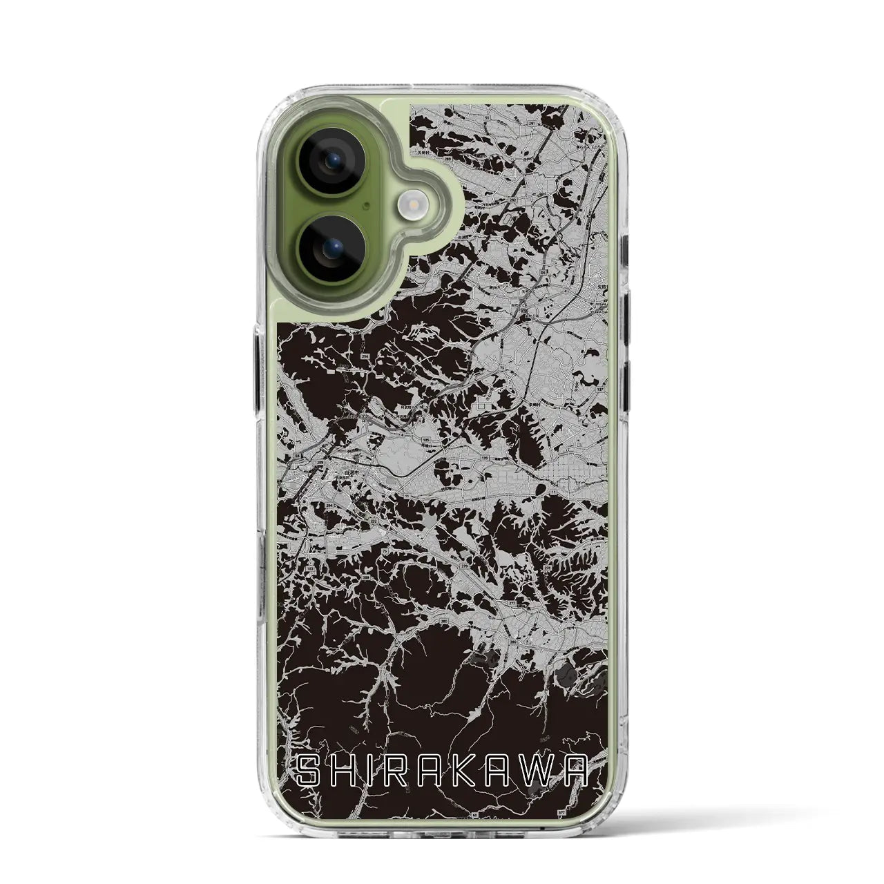 【白河(福島県)】地図柄iPhoneケース(MagSafeタイプ)