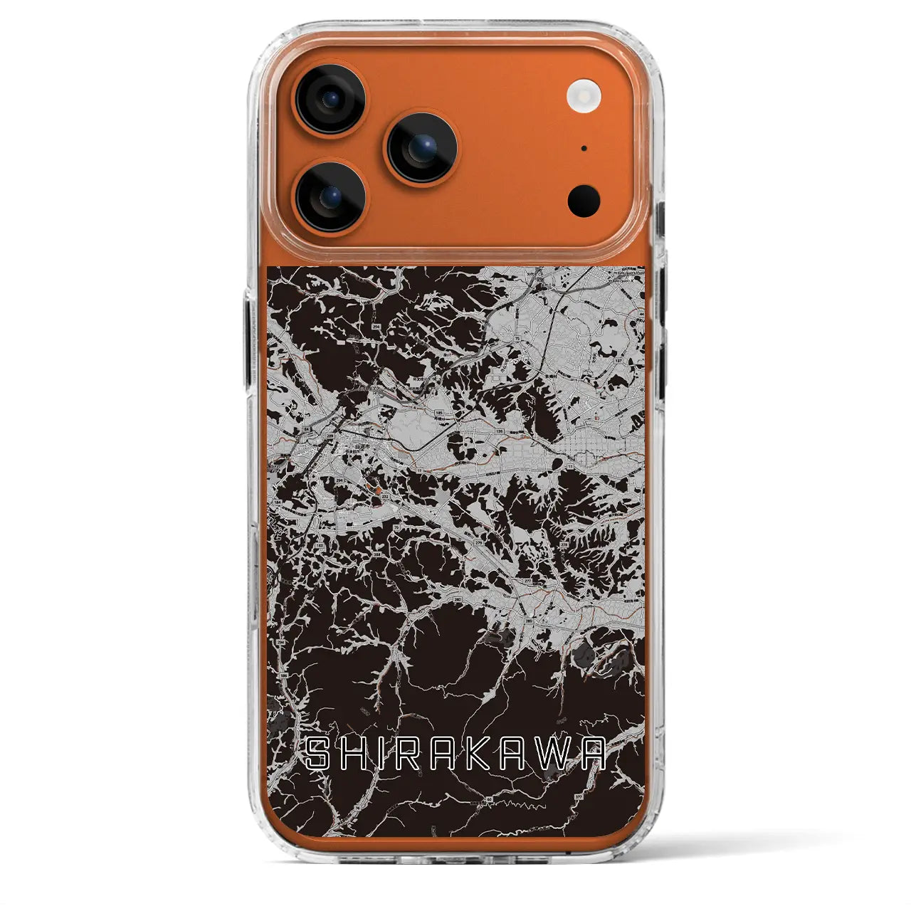 【白河(福島県)】地図柄iPhoneケース(MagSafeタイプ)