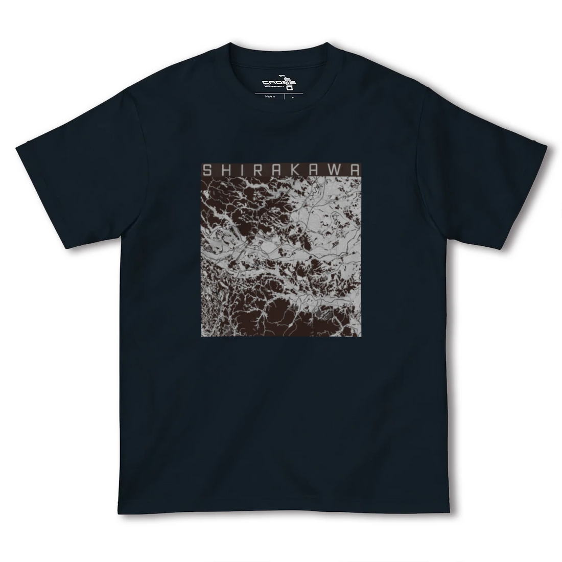 【白河(福島県)】地図柄ヘビーウェイトTシャツ