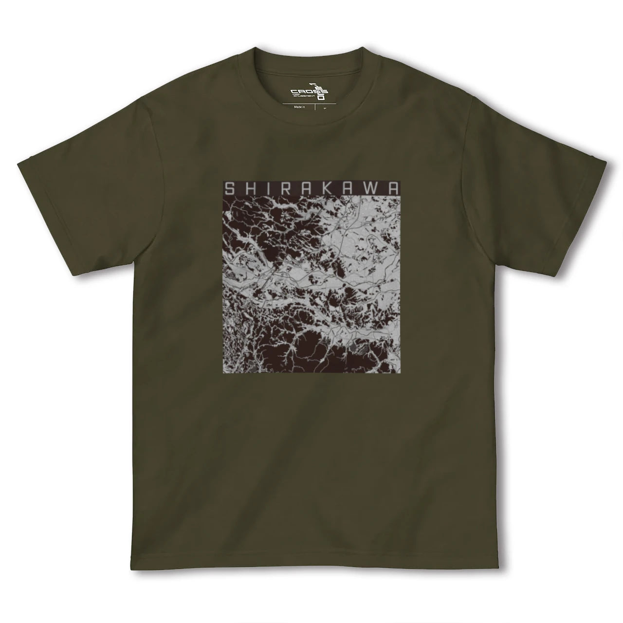【白河(福島県)】地図柄ヘビーウェイトTシャツ