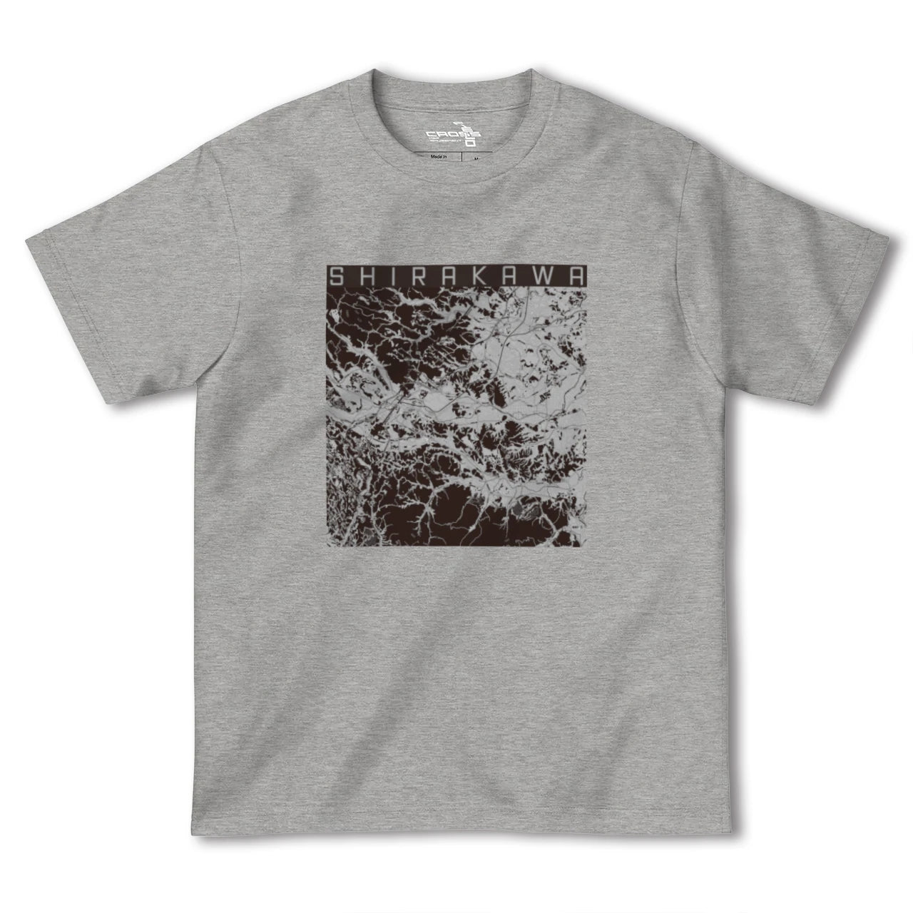 【白河(福島県)】地図柄ヘビーウェイトTシャツ