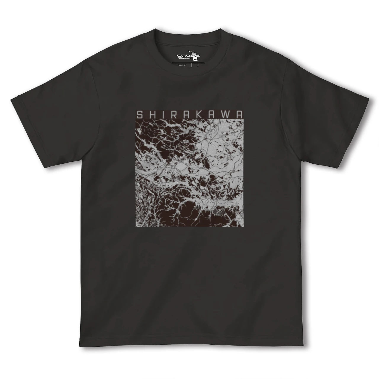 【白河(福島県)】地図柄ヘビーウェイトTシャツ