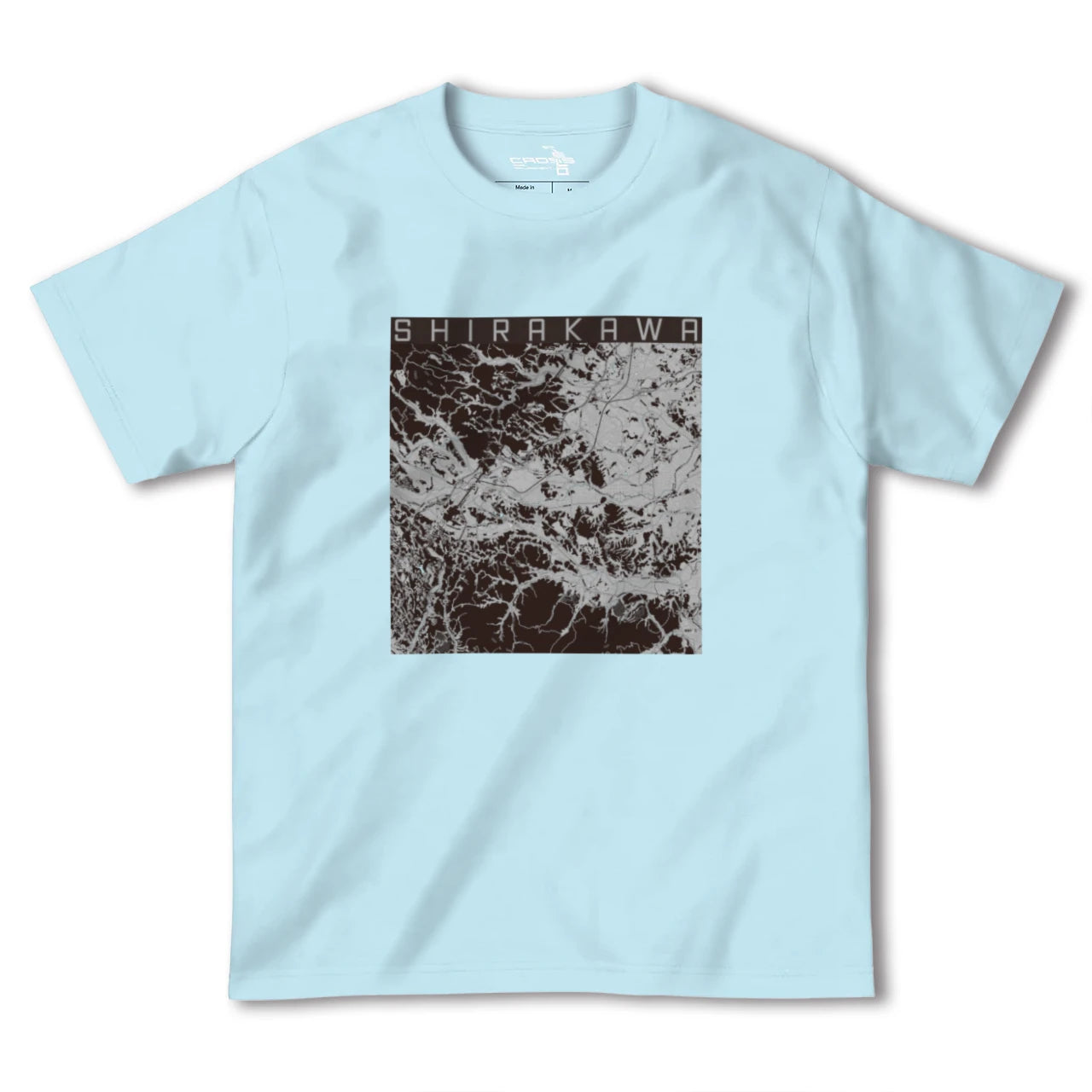 【白河(福島県)】地図柄ヘビーウェイトTシャツ