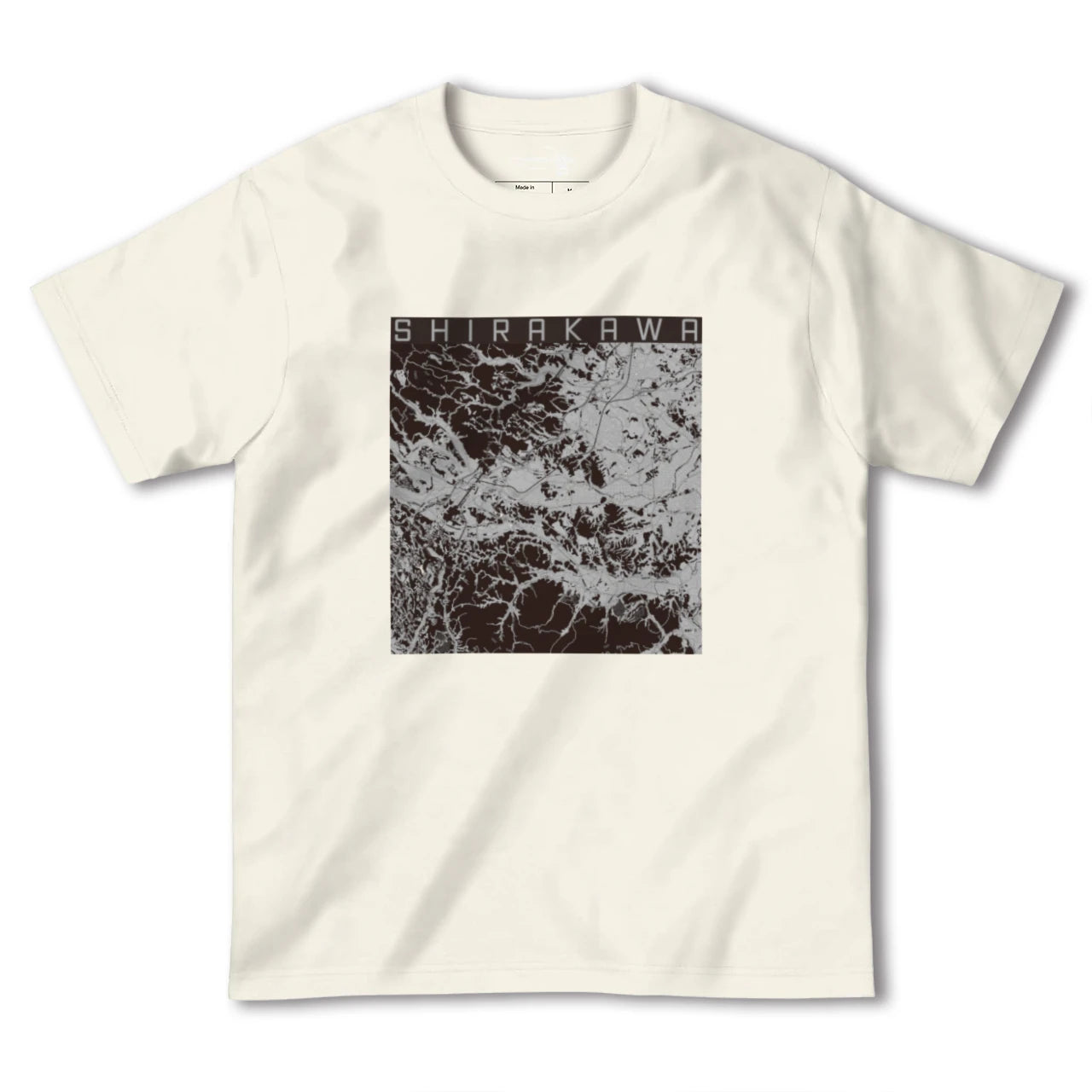 【白河(福島県)】地図柄ヘビーウェイトTシャツ