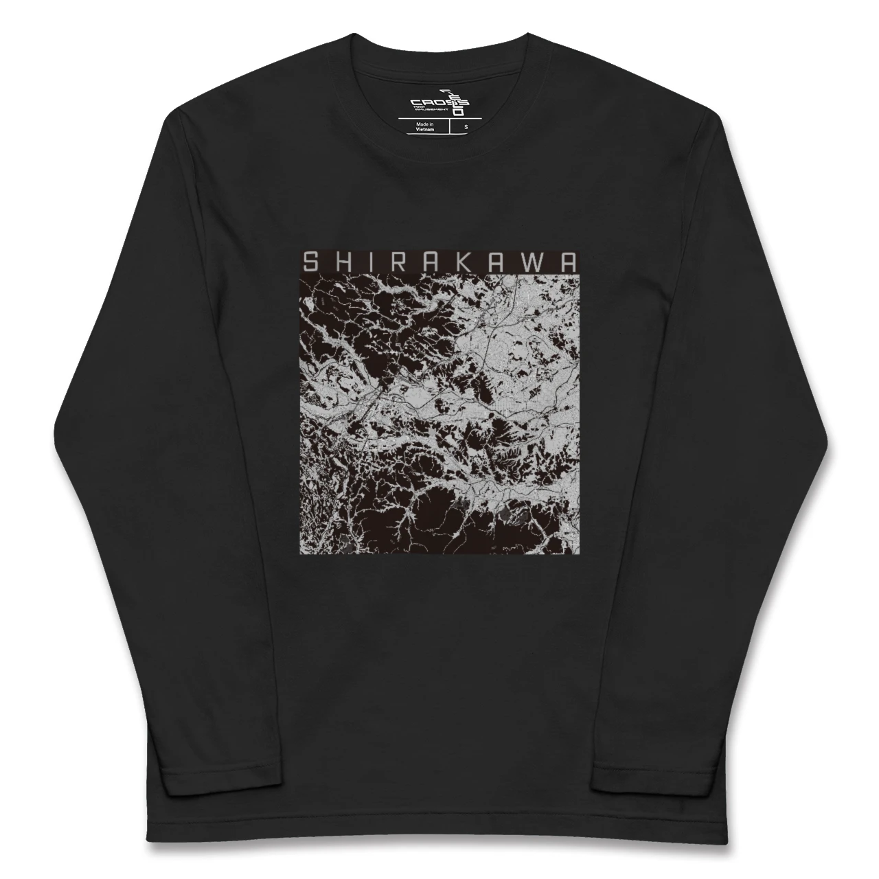 【白河(福島県)】地図柄ロングスリーブTシャツ