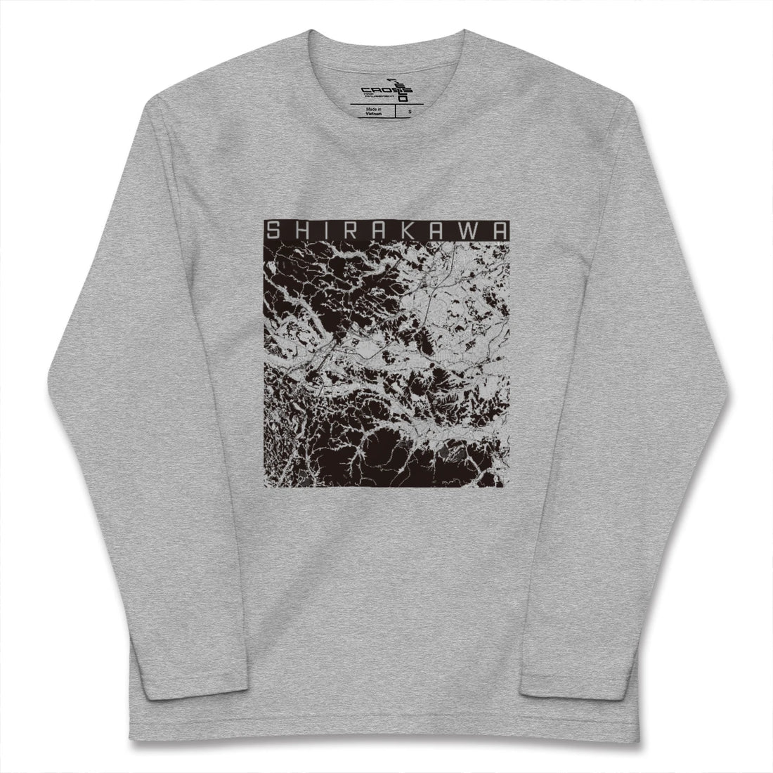 【白河(福島県)】地図柄ロングスリーブTシャツ