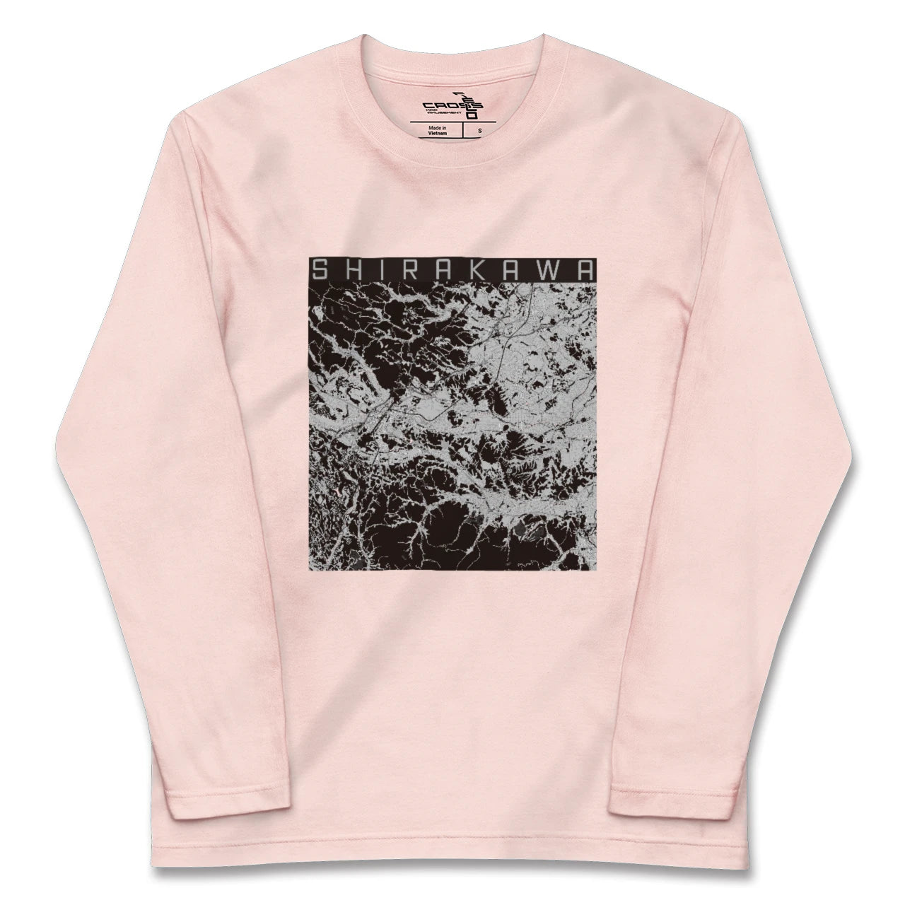 【白河(福島県)】地図柄ロングスリーブTシャツ
