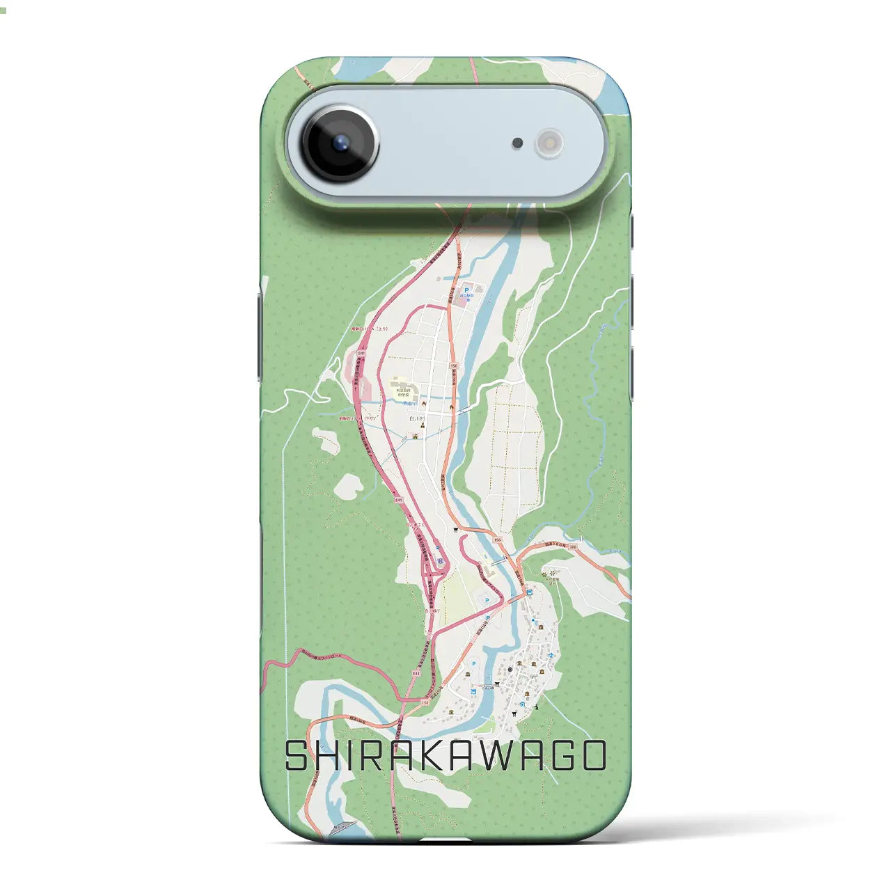 【白川郷(岐阜県)】地図柄iPhoneケース(バックカバータイプ)