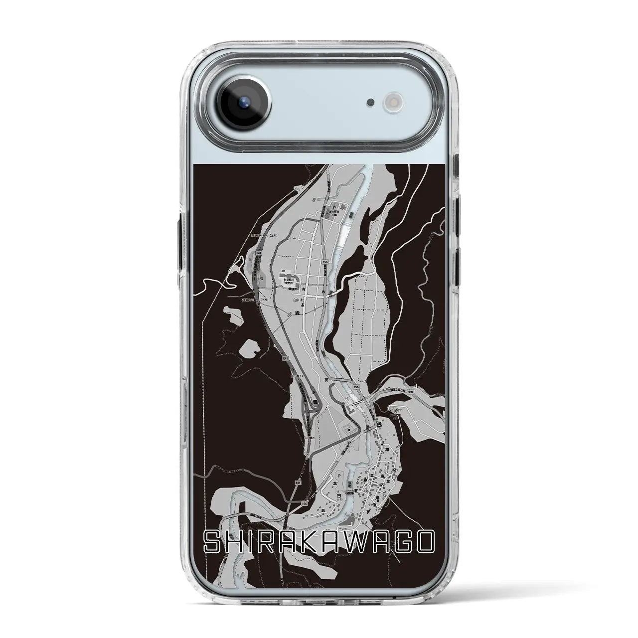 【白川郷(岐阜県)】地図柄iPhoneケース(MagSafeタイプ)