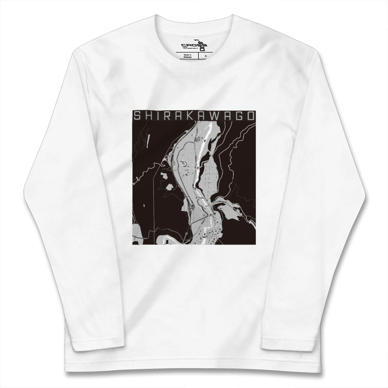 【白川郷(岐阜県)】地図柄ロングスリーブTシャツ