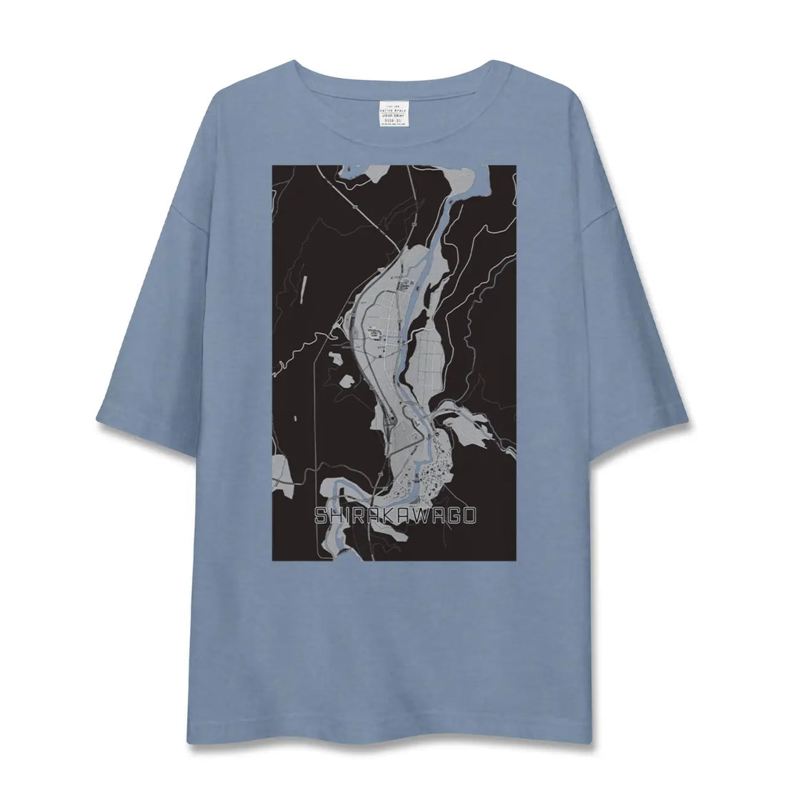 【白川郷(岐阜県)】地図柄ビッグシルエットTシャツ