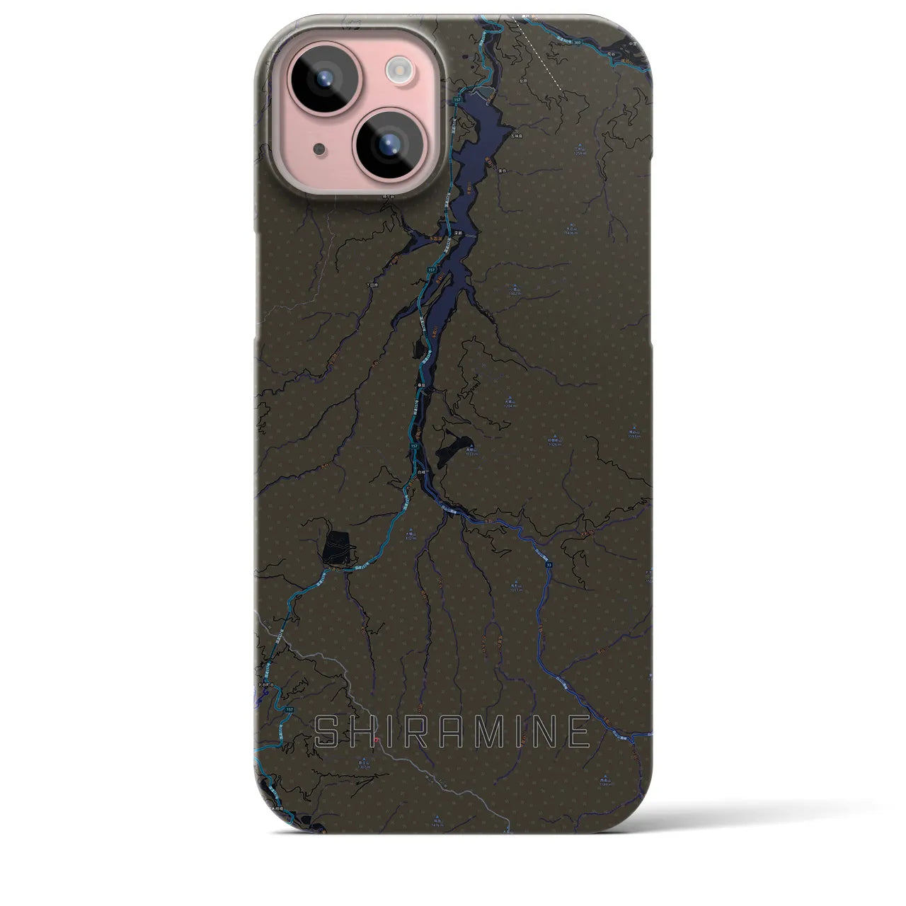 【白峰(石川県)】地図柄iPhoneケース(バックカバータイプ)