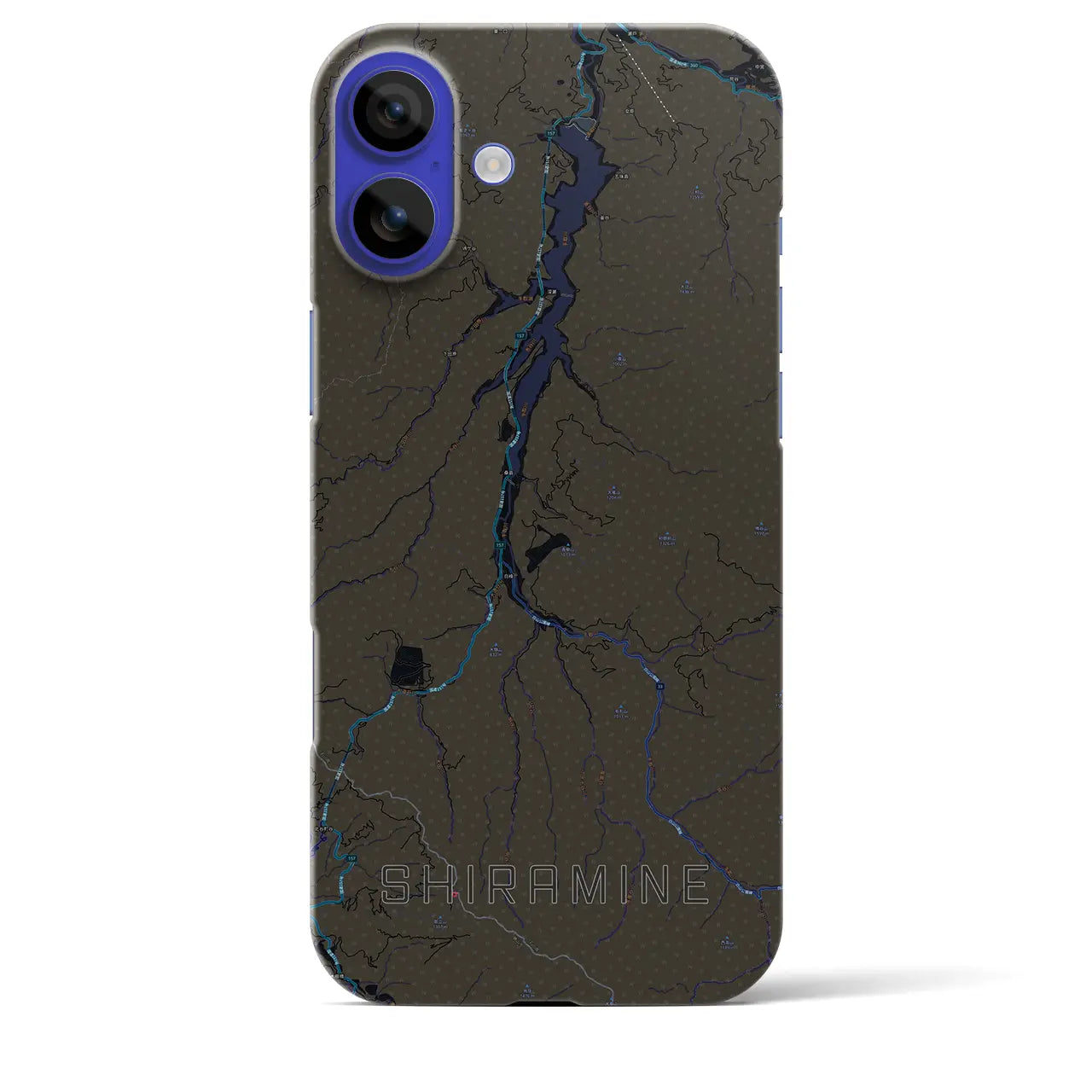 【白峰(石川県)】地図柄iPhoneケース(バックカバータイプ)