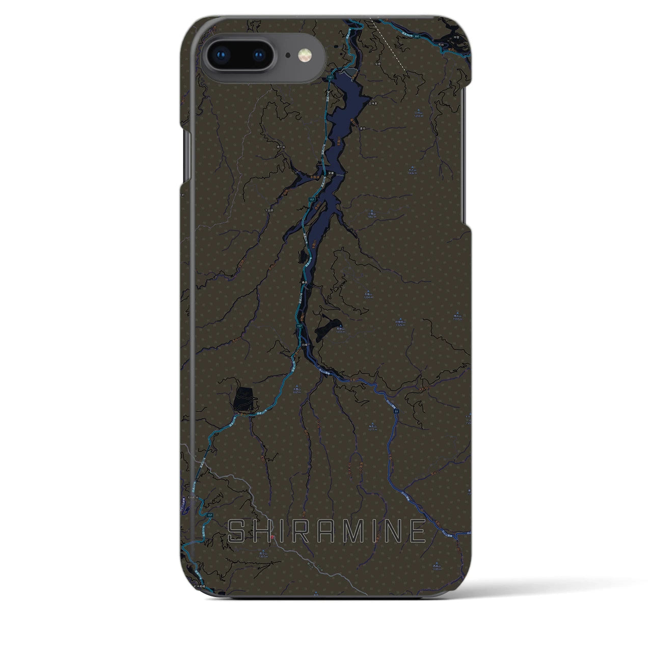 【白峰(石川県)】地図柄iPhoneケース(バックカバータイプ)