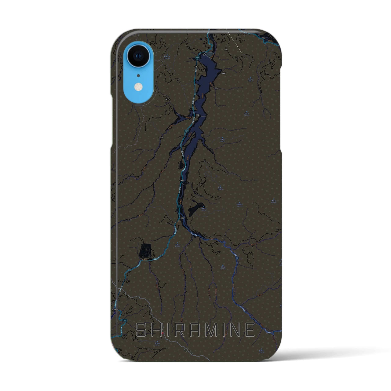 【白峰(石川県)】地図柄iPhoneケース(バックカバータイプ)