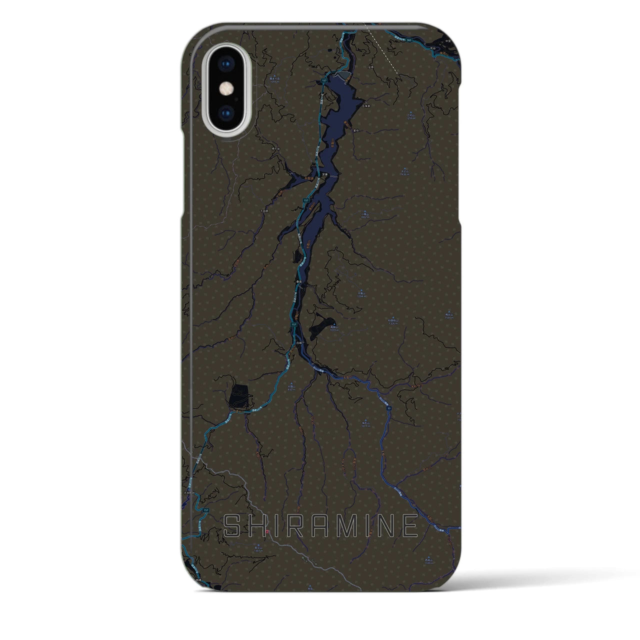 【白峰(石川県)】地図柄iPhoneケース(バックカバータイプ)