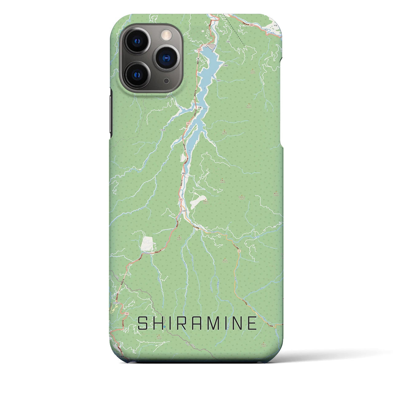 【白峰(石川県)】地図柄iPhoneケース(バックカバータイプ)