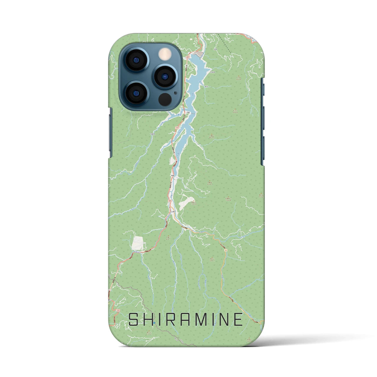 【白峰(石川県)】地図柄iPhoneケース(バックカバータイプ)
