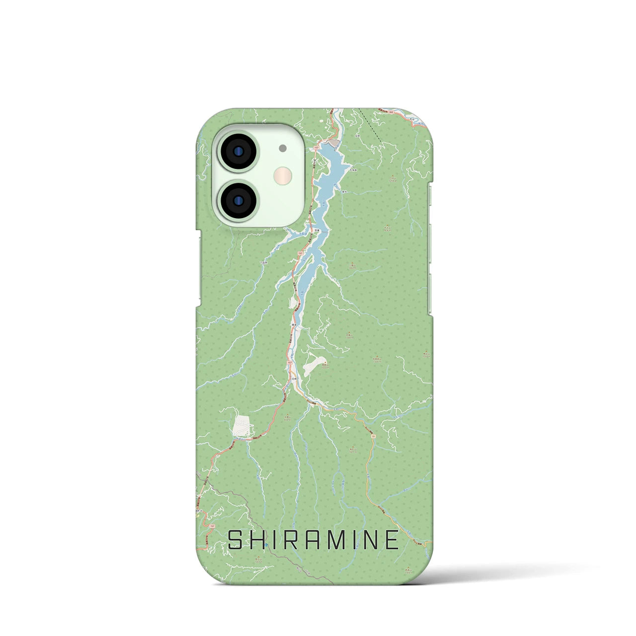 【白峰(石川県)】地図柄iPhoneケース(バックカバータイプ)