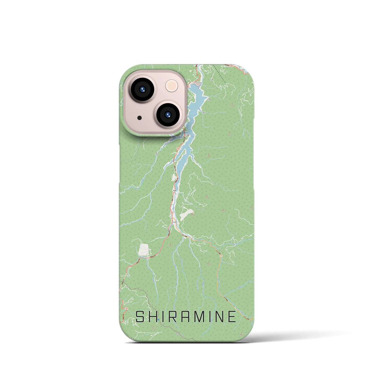 【白峰(石川県)】地図柄iPhoneケース(バックカバータイプ)