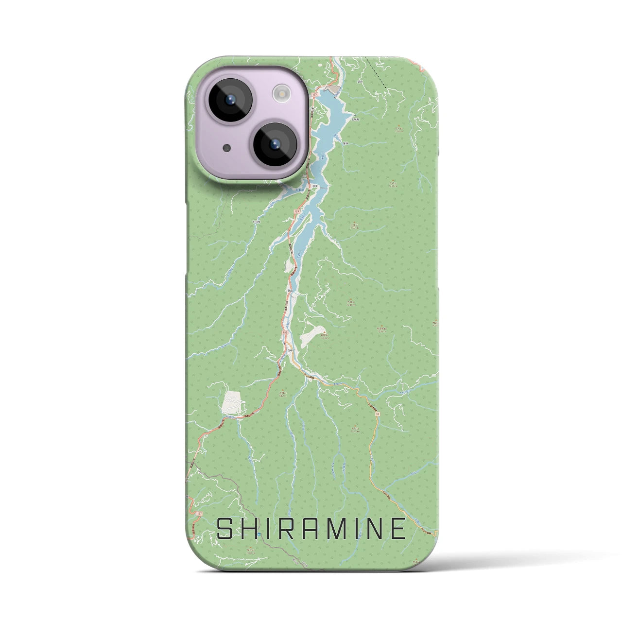 【白峰(石川県)】地図柄iPhoneケース(バックカバータイプ)
